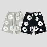 Floral print hip-hop shorts for street-style enthusiasts