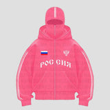 Y2K Double-Hood Letter Print Hoodie