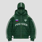Y2K Double-Hood Letter Print Hoodie