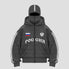 Y2K Double-Hood Letter Print Hoodie