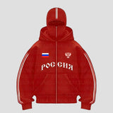 Y2K Double-Hood Letter Print Hoodie
