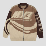 Y2K Fashion Aesthetic Knitted Zip Cardigan Sweater