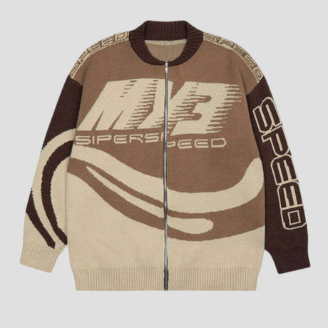 Y2K Fashion Aesthetic Knitted Zip Cardigan Sweater