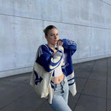 Y2K Fashion Aesthetic Knitted Zip Cardigan Sweater