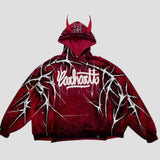 Y2K Gothic Devil Horn Hoodie