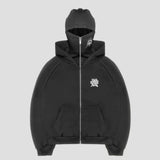Y2K Hoodie with Built-in Mask Design