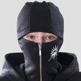 Y2K Hoodie with Built-in Mask Design