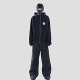 Y2K Hoodie with Built-in Mask Design
