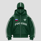 Y2K Double-Hood Letter Print Hoodie