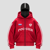 Y2K Double-Hood Letter Print Hoodie