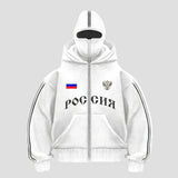 Y2K Double-Hood Letter Print Hoodie