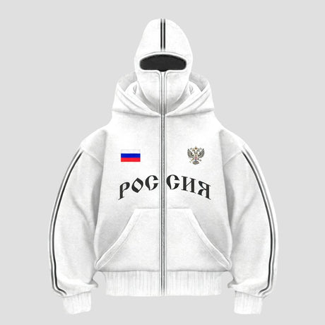 Y2K Double-Hood Letter Print Hoodie