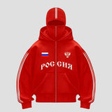 Y2K Double-Hood Letter Print Hoodie