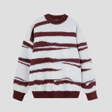 Soft touch zebra striped sweater perfect for streetwear style.
