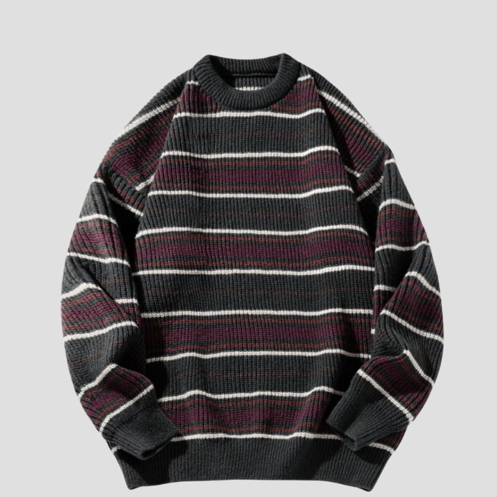 Contrast Stripe Pullover