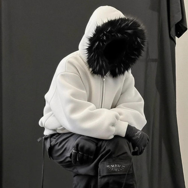 Fur Collar Cozy Hoodie
