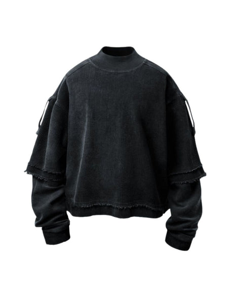 Patchwork Distressed Sweatshirt