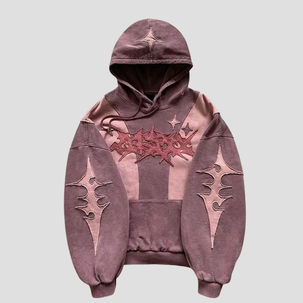 Streetwear Y2K Patchwork Hoodie